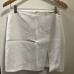 White House Black Market Slitted Skirt White, Size 4